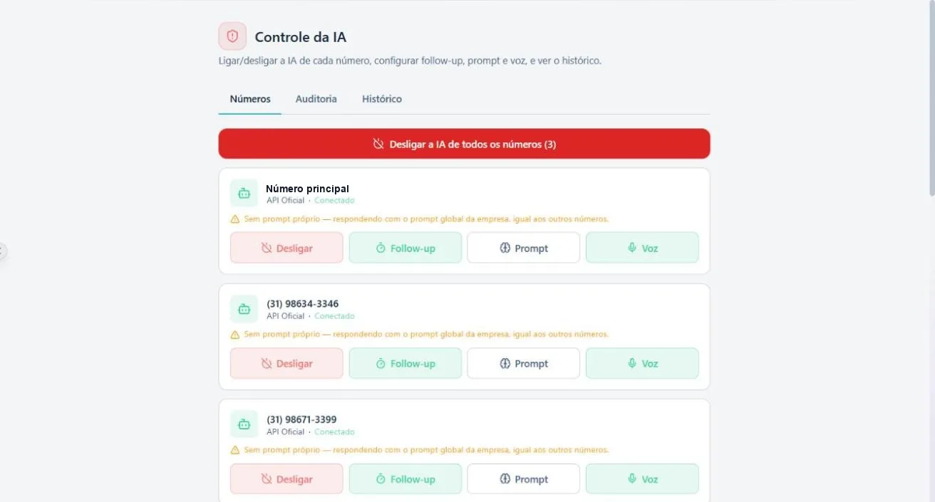 Tela da Irin: Follow-up do plano de tratamento